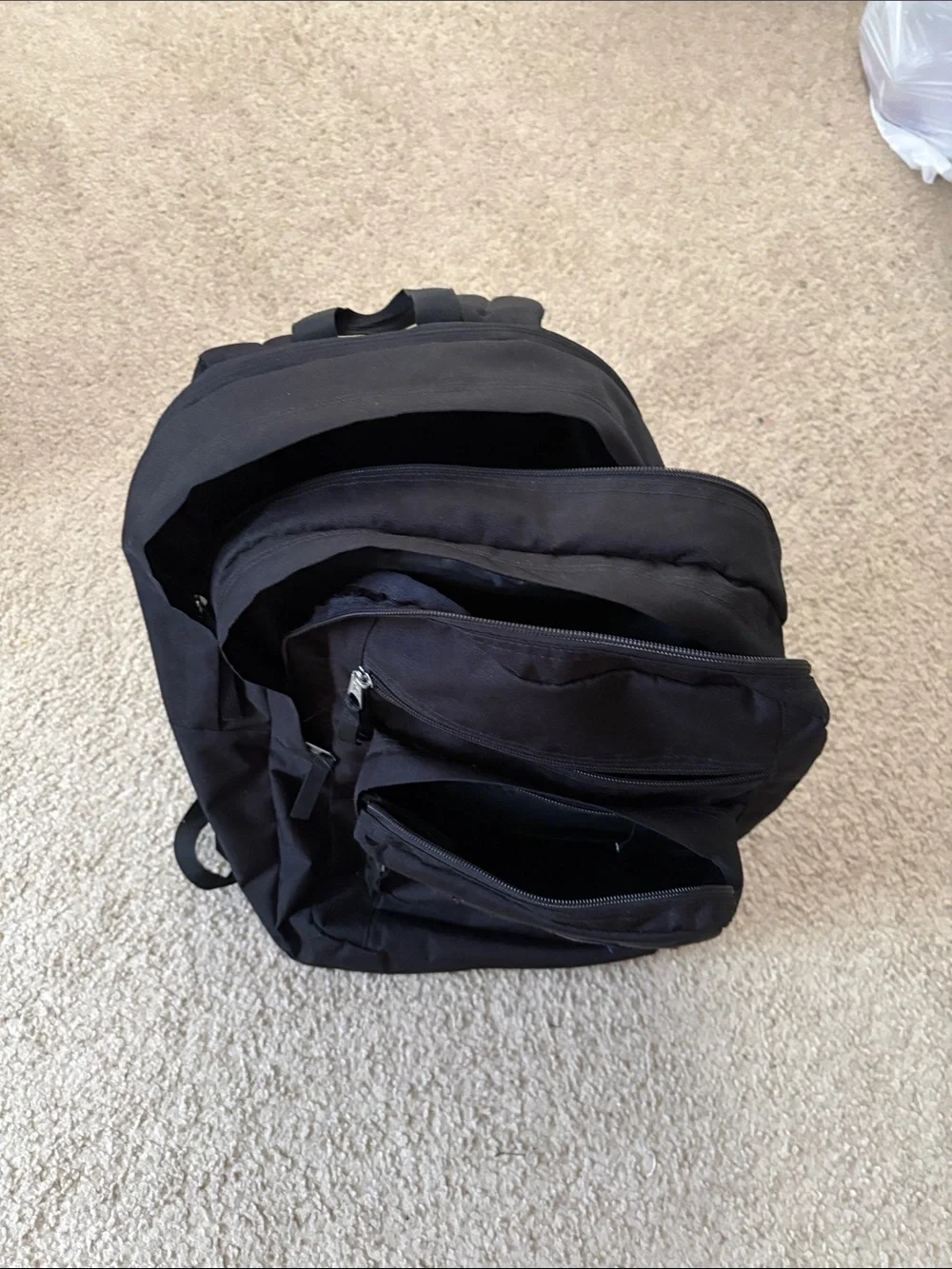 Black Men's Multi-Pocket Backpack - Classic Everyday Carry
